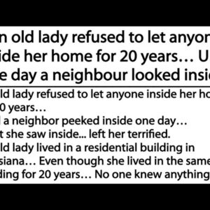 An old lady refused to let anyone inside her home for 20 years, one day a neighbour looked inside.
