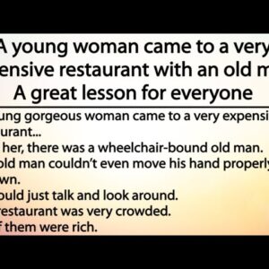 A young woman came to a very expensive restaurant with an old man: A great lesson for everyone