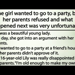 The girl wanted to go to party, but her parents refused and what happened next was very unfortunate