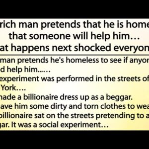 The rich man pretends that he is poor that someone will help him, What happens next shocked everyone