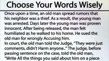 Choose Your Words Wisely | If you can't be kind, be quiet | Beautiful Story