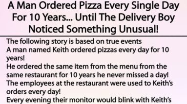 A man ordered pizza every day for 10 years ...Until one day the staff noticed something unusual.