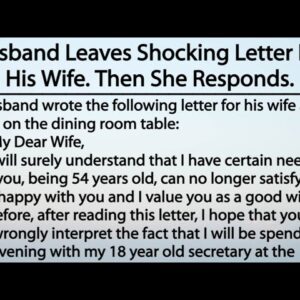 Husband Leaves Shocking Letter For His Wife. Then She Responds | Amazing reply of wife