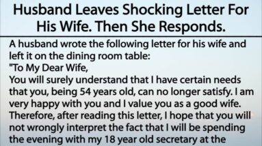 Husband Leaves Shocking Letter For His Wife. Then She Responds | Amazing reply of wife