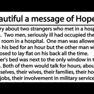 Two Hospital Friends | Beautiful a message of hope | What a beautiful story